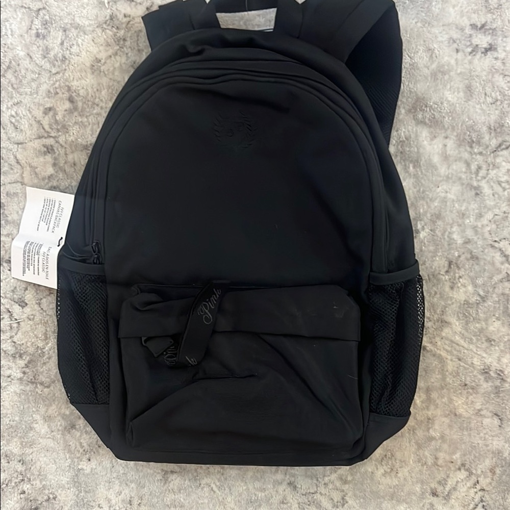 PINK Victoria's Secret Black Backpack with Minimalist Design
